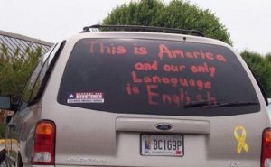 whoops! Van proves English IS a difficult language.